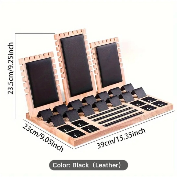 Bamboo wooden jewelry display - Picture 2 of 7